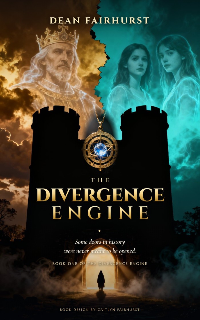 The Divergence Engine — book cover, design by Caitlyn Fairhurst